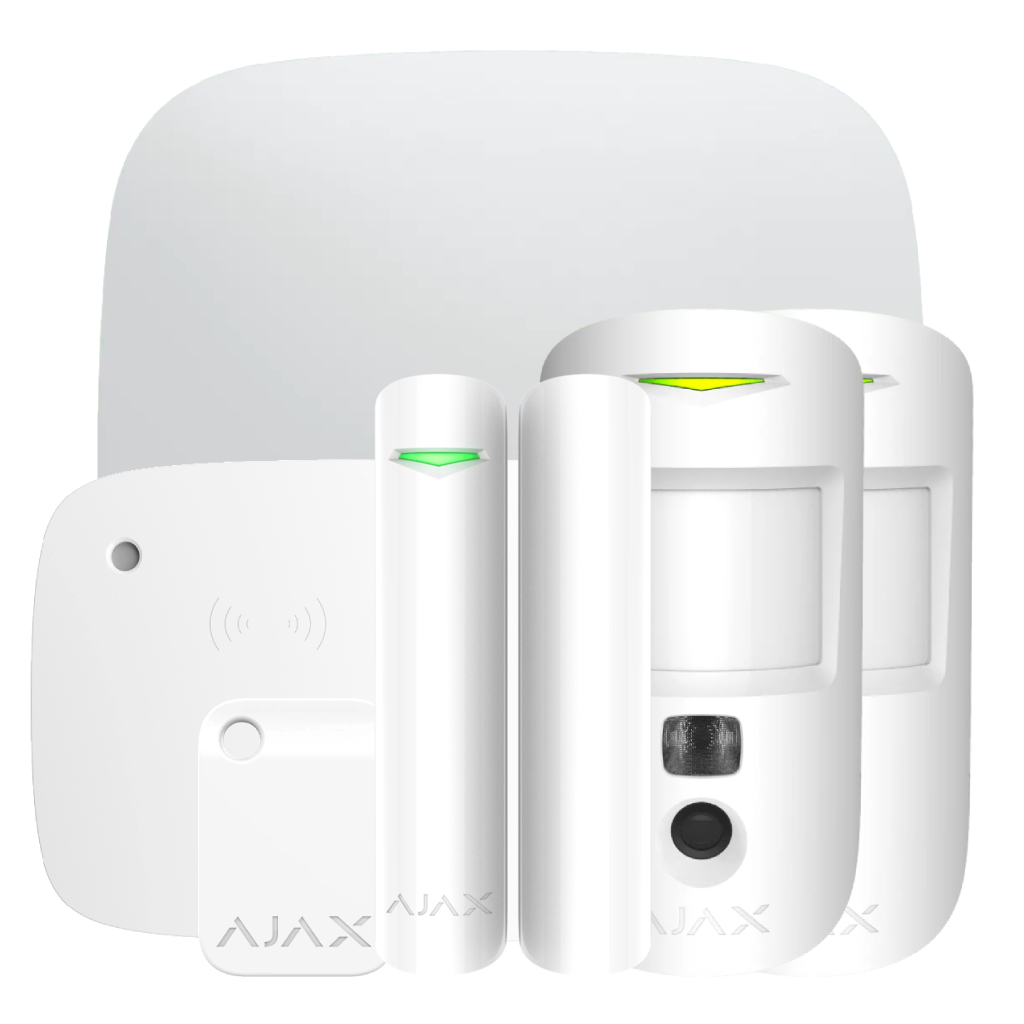 Kit Ajax Hub 2-4G LTE. 1 Central, 1 Teclado-Sirena, 1 MotionCam, 1 MotionProtect, 1DoorProtect.